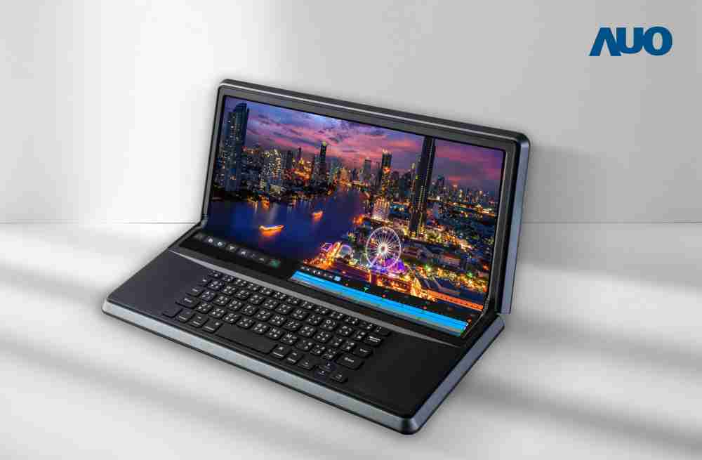 NG大舞台14.6吋Micro LED折迭显示屏幕，，，，搭配半径4mm的弯折绞炼，，，以及高画素、、、高亮度、、、高对比度的显示技术特点，，，即便在大视角下仍保有绝佳色相与亮度